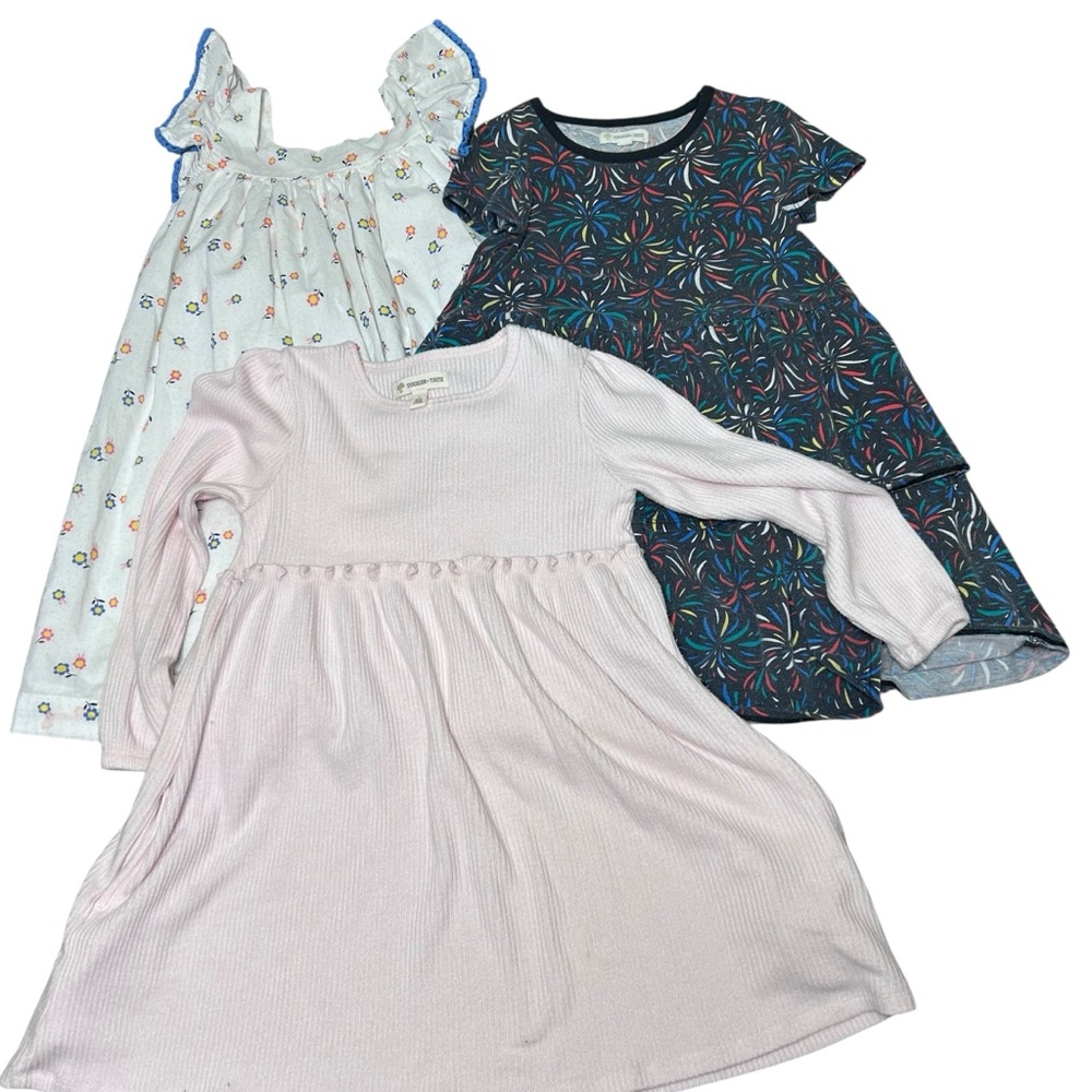 Bundle Lot Tucker + Tate dresses size 5 flutter sleeve Easter bunny 4th July